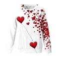 thumbnail image 4 of Women's Cute Heart Sweatshirts for Valentines Long Sleeve Crew Neck Pullover Tops Fashion Clothing, 4 of 5