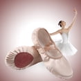 thumbnail image 4 of Satin Ballet Practice Shoes Sole Ballet Slipper Gymnastics Dance Shoes for Adults Women (Size 33), 4 of 5