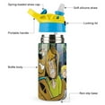 thumbnail image 3 of Scooby-Doo Kids Straw Water Bottle, Stainless Steel Vacuum Insulated Water Bottle for School Travel Sport, 3 of 8
