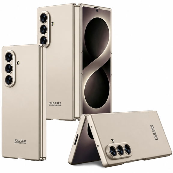 Decase for Samsung Galaxy Z Fold 8 Case, Full Coverage with Hinge Protection and Built-in Tempered Glass Screen Protector, Ultra-Thin PC, Titaniumgray