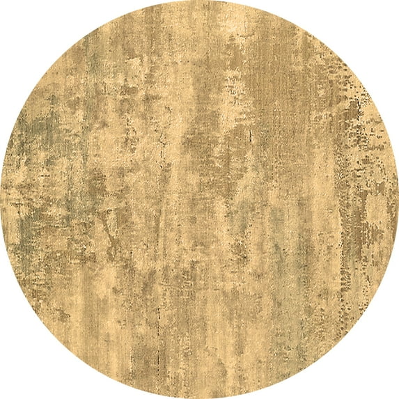 Ahgly Company Indoor Round Oriental Brown Industrial Area Rugs, 8' Round