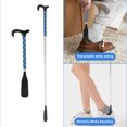 thumbnail image 2 of Baokaler Telescopic Metal Shoe Horn Long Handle, Adjustable Length Dressing Aid, Blue, 14-34 inches, 2 of 8