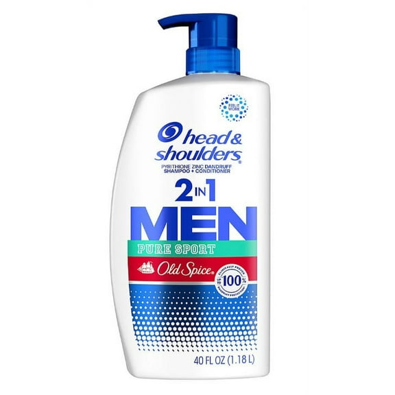 Head and Shoulders Men's 2-in-1 Dandruff Shampoo and Conditioner - Old Spice Pure Sport, 40 oz.