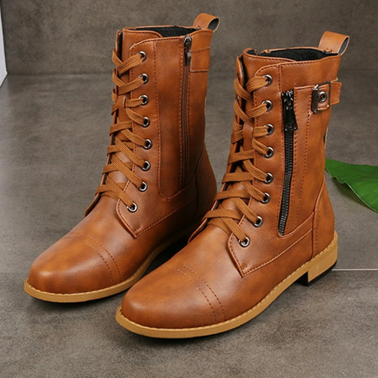 OKBOP Low Heels Shoes Winter Dress Shoes for Women Warm Fashion Womans Boots Christmas Wide Calf Womens Boots Clearance