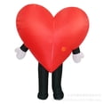 thumbnail image 3 of Inflatable  Heart Mascot Costume Adult Full Body Blow Up Halloween Party Cosplay Suit,Height 4'11"-6'3",Cute, 3 of 5