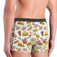 thumbnail image 4 of Men's Boxer Briefs, Cute Food Pizza Fries Soft Comfy Mens Underwear Boxer Briefs Breathable With Widen Waist, 4 of 7