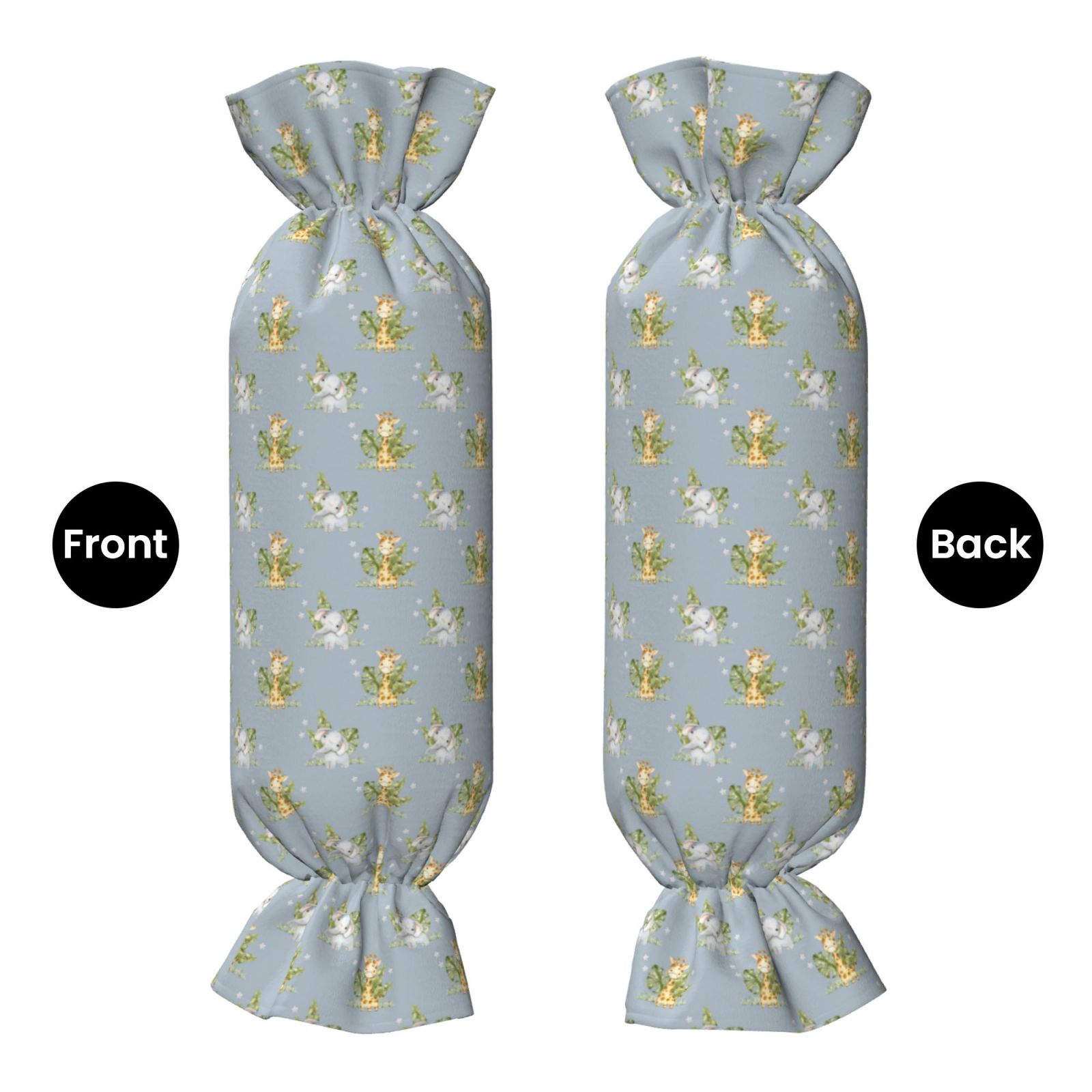 Xecao Baby Elephant Giraffe Print+Candy-Inspired Plush Pillow for Men Women Suitable for Beds, Sofas, Game Rooms Drawstring Closure
