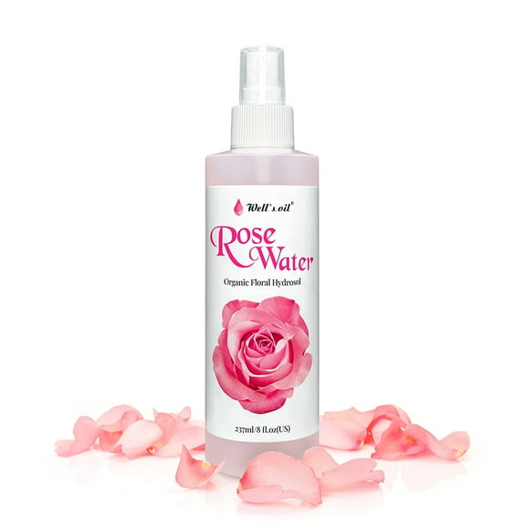 Well's Oil Floral Water and Mist Spray Rosewater 8oz (Medium)