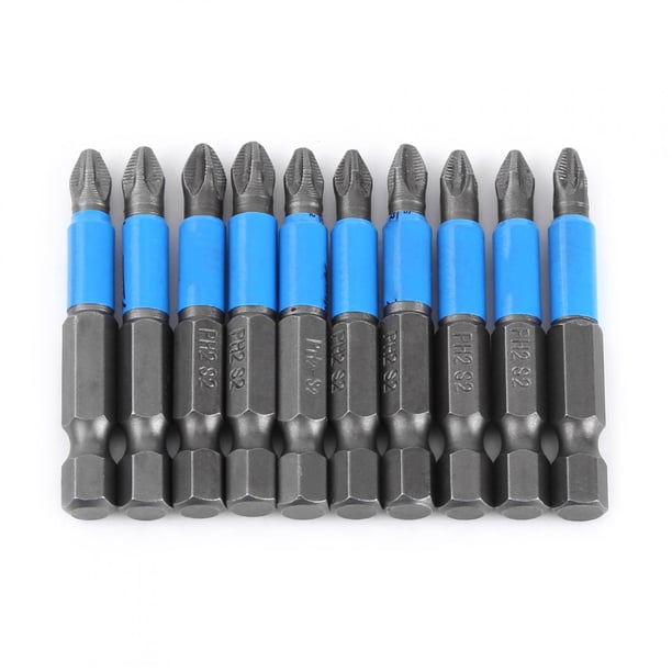 Puntas De Destornillador 10 Unids/set PH2 50mm Hexagonal Antideslizante Eléctrico