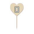 thumbnail image 1 of White Mahjong Tiles Pattern Toothpick Flags Heart Lable Cupcake Picks, 1 of 3