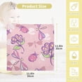 thumbnail image 2 of Dreamtimes 3 PCS Flowers Dragonfly Cute Baby Muslin Washcloths, Face Towel Burp Cloths Ultra Soft Absorbent Cotton Bath Wipes Towels for Newborn Boys Girls, 2 of 7