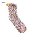 thumbnail image 1 of Qarigey 1 par de calcetines de invierno Dido para mujer, calcetines de terciopelo coralino para niña, cálidos, antideslizantes, suaves Medias Amarillo brillante Qarigey AP000569-09B, 1 of 1