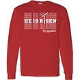 thumbnail image 3 of Inktastic He is Risen Mirror Words Long Sleeve T-Shirt, 3 of 5