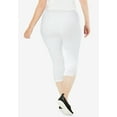 thumbnail image 2 of Woman Within Plus Size Petite Stretch-Cotton Knit Pull-On Capri Leggings, 2 of 4