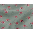 thumbnail image 4 of oneOone Viscose Jersey Dusty Green Fabric Flower Watercolor Sewing Craft Project Fabric Prints By Yard 60 Inche Wide, 4 of 5