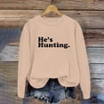 thumbnail image 7 of Womens Oversized Sweatshirt Crewneck Long Sleeve Fleece Lined Pullover Tops Fall Outfits Winter Clothes Khaki XXL, 7 of 7