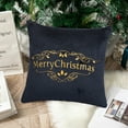 thumbnail image 6 of BIG ELEPHANT Christmas Pillow Covers, Set of 4 Snowflake Decorative Cushion Cover, Black, 18X18 IN, 6 of 22