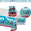Creative Converting Multicolor All Aboard Train Birthday Party Kit, 27 Count