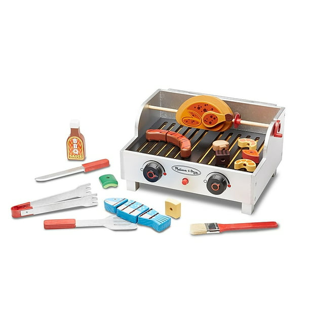 Melissa And Doug Rotisserie And Grill Wooden Barbecue Play Food Set 24