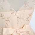 thumbnail image 7 of IBTOM CASTLE Flower Girls Dress for Wedding Round Neck Sleeveless Floral Embroidered Ruffle Tulle Dress Birthday Party Princess Pageant Gown with Bowknot 13-14 Years Beige, 7 of 7