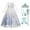 Dress with Accessories, variant on KAWELL Snowflake Long‑Sleeve Princess Dress with Cape, Ice‑Queen Themed Costume Gown