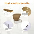 thumbnail image 3 of CH-BOX 50 Pack 7x6x3'' Small Corrugated Box Mailers White for Shipping Mailing Packaging, 3 of 6