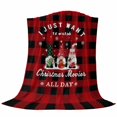 thumbnail image 6 of Red Christmas Blanket Soft Cozy Warm Twin Blanket for Bed, Plush Fuzzy Flannel Fleece Blankets for Sofa, Checkered Gnomes Xmas Tree Snowflake Throw Blankets for Couch, Gifts for Men, 60"x80", 6 of 9