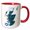 Red/White, variant on 3drose, Outline of Scotland with the Keith Clan Family Tartan., 11oz Mug