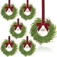 thumbnail image 2 of Bootesun 6PCS 12" Mini Christmas Wreath, Small Wreaths for Kitchen Cabinets with Red Bows and Bells, Artificial Mini Wreaths Indoor/Outdoor for Christmas Window, Stairs Railing and Chairs Decors, 2 of 8