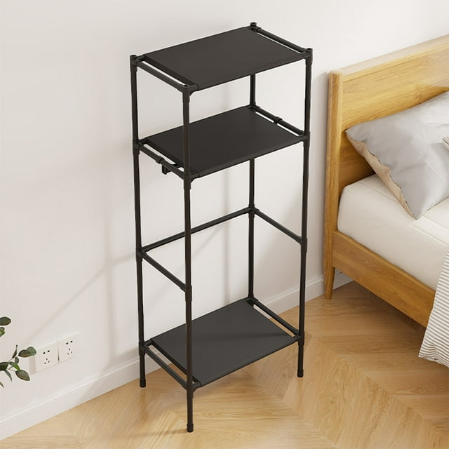HaoXun Freestanding Clothes Rack Hall Tree with 2 Storage Shelves Corner Storage Organizer for Entryway Bedroom Dressing Area