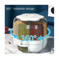 thumbnail image 4 of Contenedor de alimentos Yashi para El hogar Dispensador de cereales sellado color blanco, 4 of 5