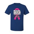 thumbnail image 2 of Real Men Wear Pink Awareness Men's Graphic T-Shirt, Royal, Small, 2 of 3