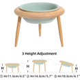 thumbnail image 2 of Cuenco de cerámica para gatos, cuenco ajustable para comida para gatos, cuenco elevado e inclinado para gatos, suministros para mascotas, cuenco inclinado y elevado para gatos (600, 2 of 5