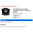 thumbnail image 2 of Front Wheel Bearing Assembly - Compatible with 1995 - 1998 Honda Odyssey 1996 1997, 2 of 2