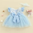 thumbnail image 4 of Robe Formelle de Princesse Fleurie pour Bébé Fille Robe de Fête d'Anniversaire Robe Tutu, 4 of 8