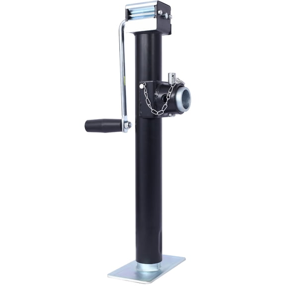Zateety Weld-On Pipe-Mount Swivel Trailer Jack, 5, 000 lbs. 15-1/2 Inches Vertical Travel, black