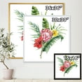 thumbnail image 4 of Designart 'Flowers Bouquet With Protea Plumeria Hibiscus' Traditional Framed Canvas Wall Art Print, 4 of 5