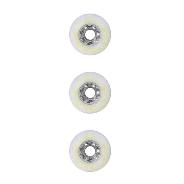 Youkk 2 Pcs Support Silencieux Amélioré et Élargi - Roue de Patin à Roulettes en Ligne pour Professionnel Blanc 76mm 3ensemble