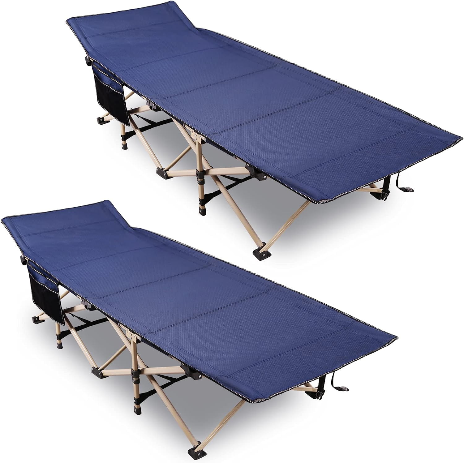REDCAMP 2 Pack Folding Camping Cots for Adults, 28" Extra Wide Sturdy