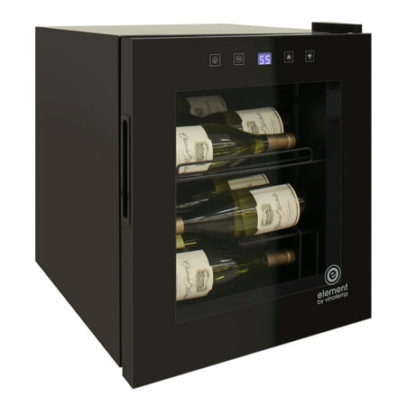 Vinotemp - 15-Bottle Single-Zone Wine Cooler with Touch Screen - Black