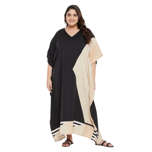 Caftans pour Femmes Longue Maxi Grande Taille Robe Caftans Manches 3/4 Robes pour Dames Filles en Ligne