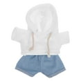 thumbnail image 3 of 1 set linda muñeca para muñecas con capucha y jeans vestidos animales de lujoso muñecas de muñecas con capucha de muñeca encantadora y pantalones para 20 cm mini peluches juguetes, 3 of 7