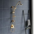 thumbnail image 4 of Kauai III 8-in Rain Showerhead Shower System with Slide Bar and Integrated Soap Dish Brushed Gold 1.8 GPM, 4 of 8