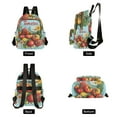 thumbnail image 4 of FORMRS Mini Backpack Purse for Women Travel Daypack Casual Shoulder Bag, Orange Floral Tomatoes, 4 of 7