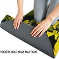 thumbnail image 3 of Black Green Stem Sunflower Pattern Hot Yoga Mat Towel Non Slip for Hot Yoga - Quick-Drying Yoga Mat Cover with 4 Corner Pockets with Travel Bag - Hot Yoga Towel Non Slip 74"x26", 3 of 6