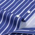thumbnail image 6 of Mens Casual Striped Dress Shirts Stylish Long Sleeve Slim Fit Button Down Classic Shirt, Blue, Size XL, 6 of 7