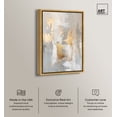 thumbnail image 2 of Caesar Grey Canvas Midcentury Abstract by Art Remedy, Gold Frame, 20" x 30", 2 of 7