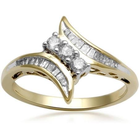 1/3 Carat T.W. Diamond 10kt Yellow Gold Fashion Ring