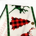 thumbnail image 3 of Guanhe Red Christmas Table Flags Home Decor Supplies Cotton Linen Table Flags Christmas Tree Print Tablecloths 71x13inch, 3 of 5