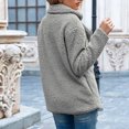 thumbnail image 6 of Fesfesfes Women Cardigan Women Jacket Solid Jacket Button Pocket Turndown Neck Slim Fit Warm Medium And Long Jacket Sale Items, 6 of 6